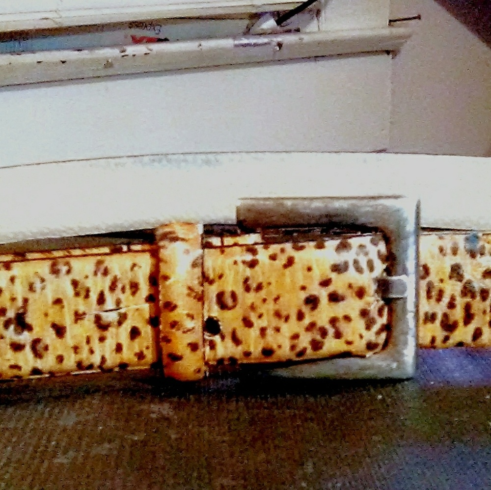 Vintage cheetah belt Lake Shore Drive women's X